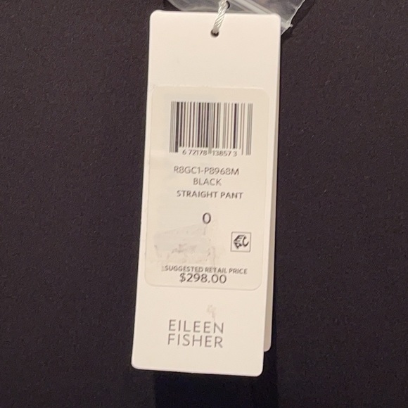 NWT EILEEN FISHER 100% SILK CREPE TROUSERS SZ 0 - Picture 6 of 11